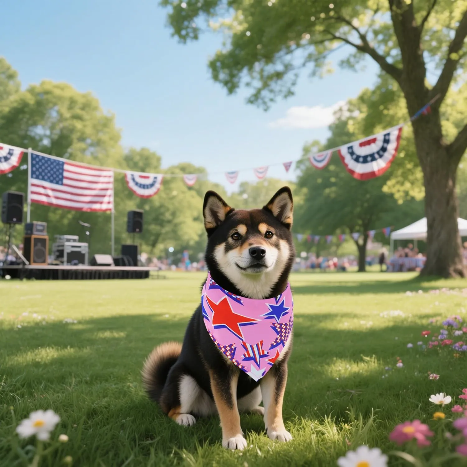 30 Pcs Patriotic Small Dog Bandanas Bulk 25 Inch Independence Day Dogs Bandana for Medium Dogs Breed 4th of July Dog Bandanas Large Cats Grooming M