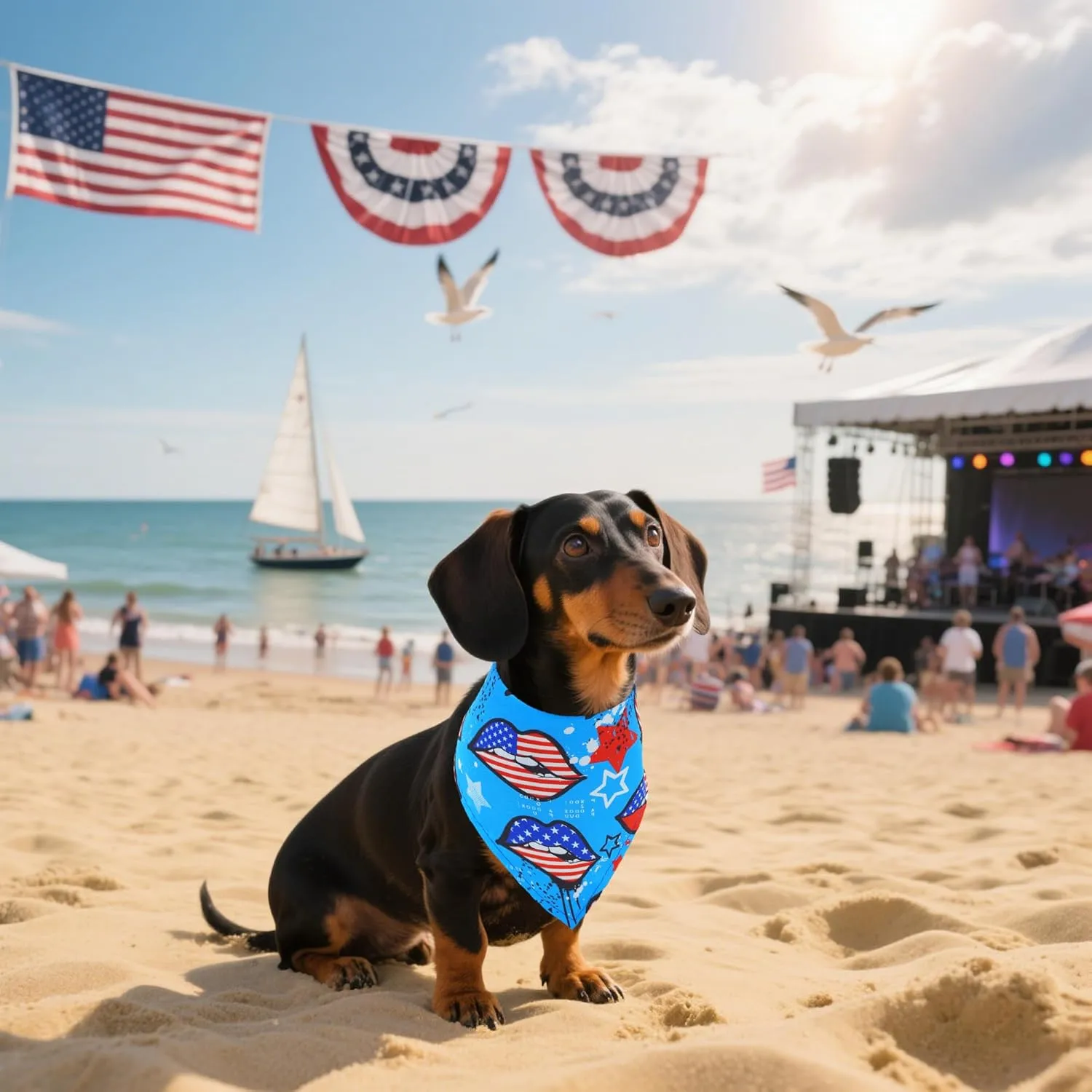 30 Pcs Patriotic Small Dog Bandanas Bulk 25 Inch Independence Day Dogs Bandana for Medium Dogs Breed 4th of July Dog Bandanas Large Cats Grooming M