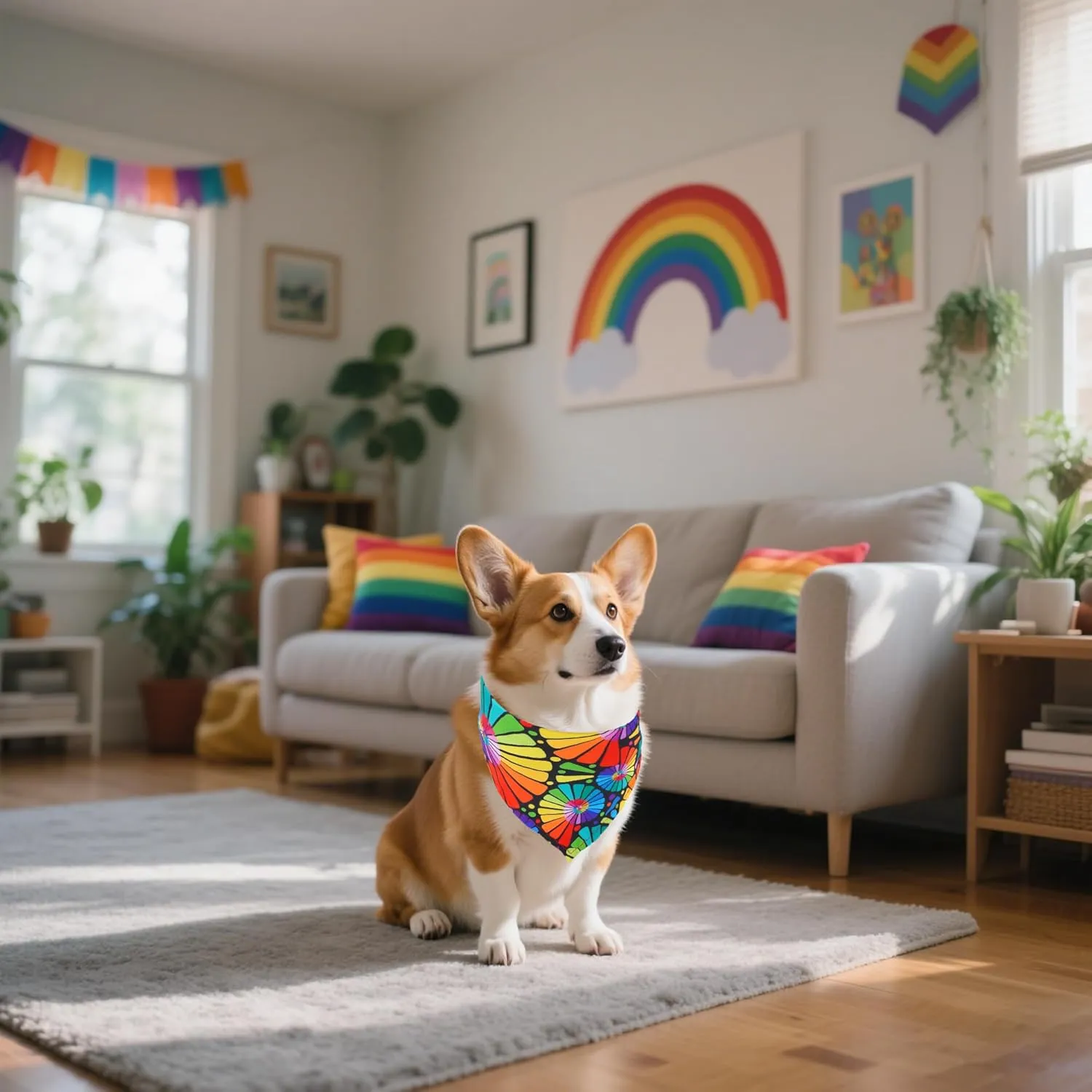 30 Pcs Rainbow Small Dog Bandanas Bulk 25 Inch Pride Dog Bandanas for Medium Dogs Breed LGBT Dogs Bandana Large Cats Grooming M