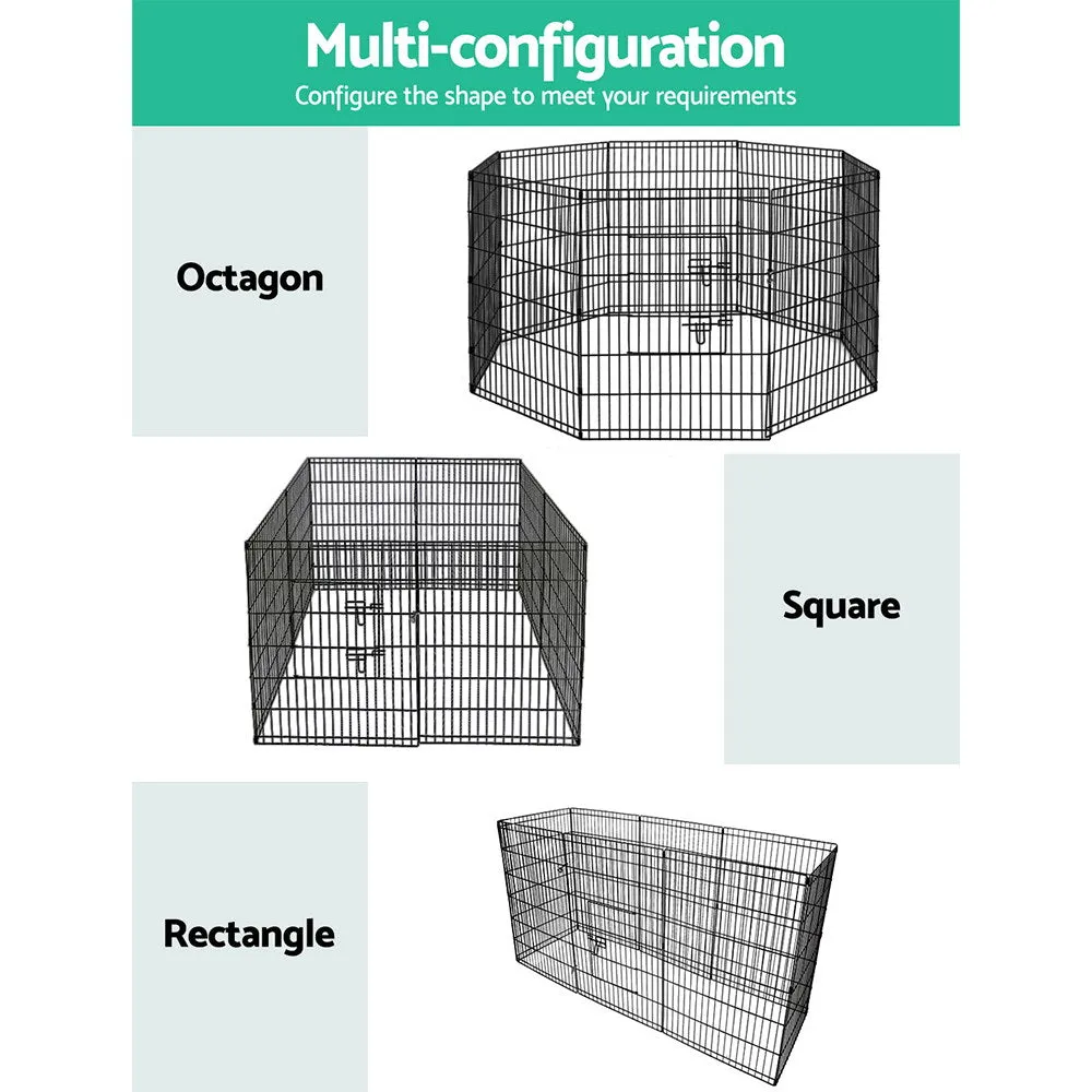 36" 8 Panel Dog Playpen | Pet Fence Exercise Cage Enclosure Play Pen