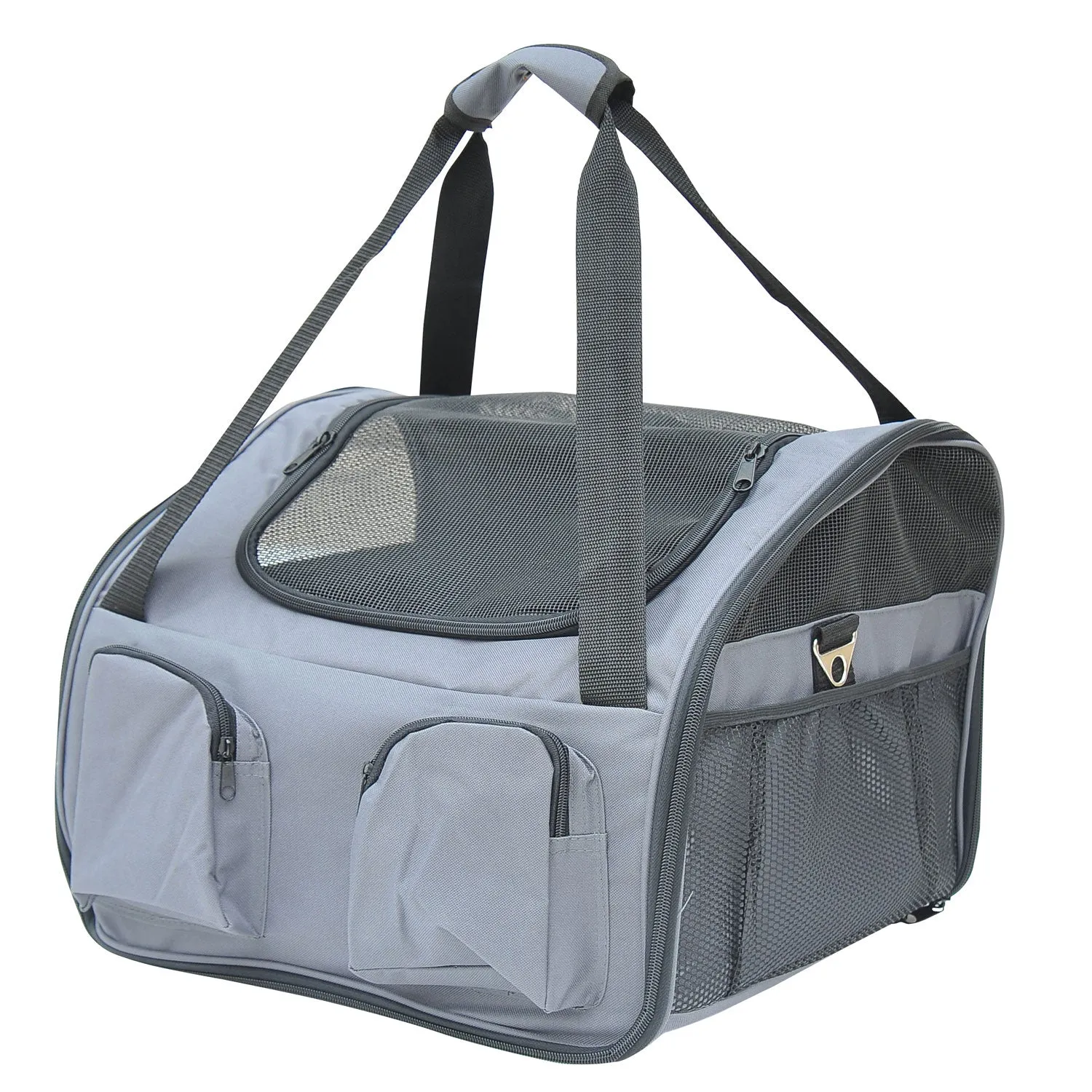 41Lx34Wx30H cm Pets Carrier Folding Bag-Grey