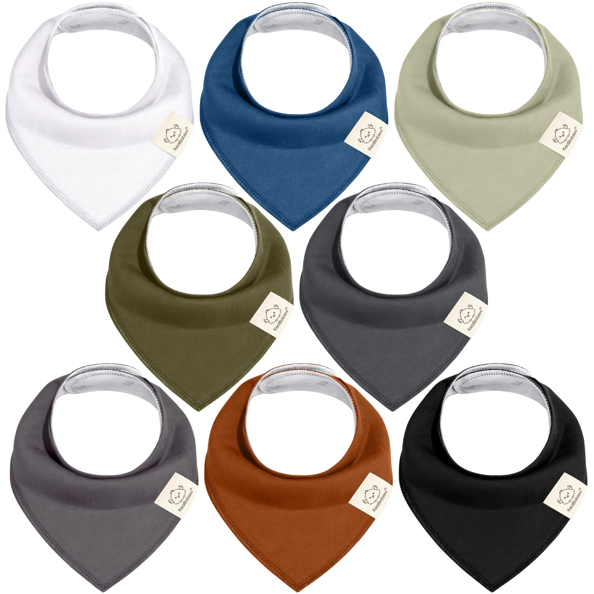 8-Pack Organic Bandana Bibs (Boy)