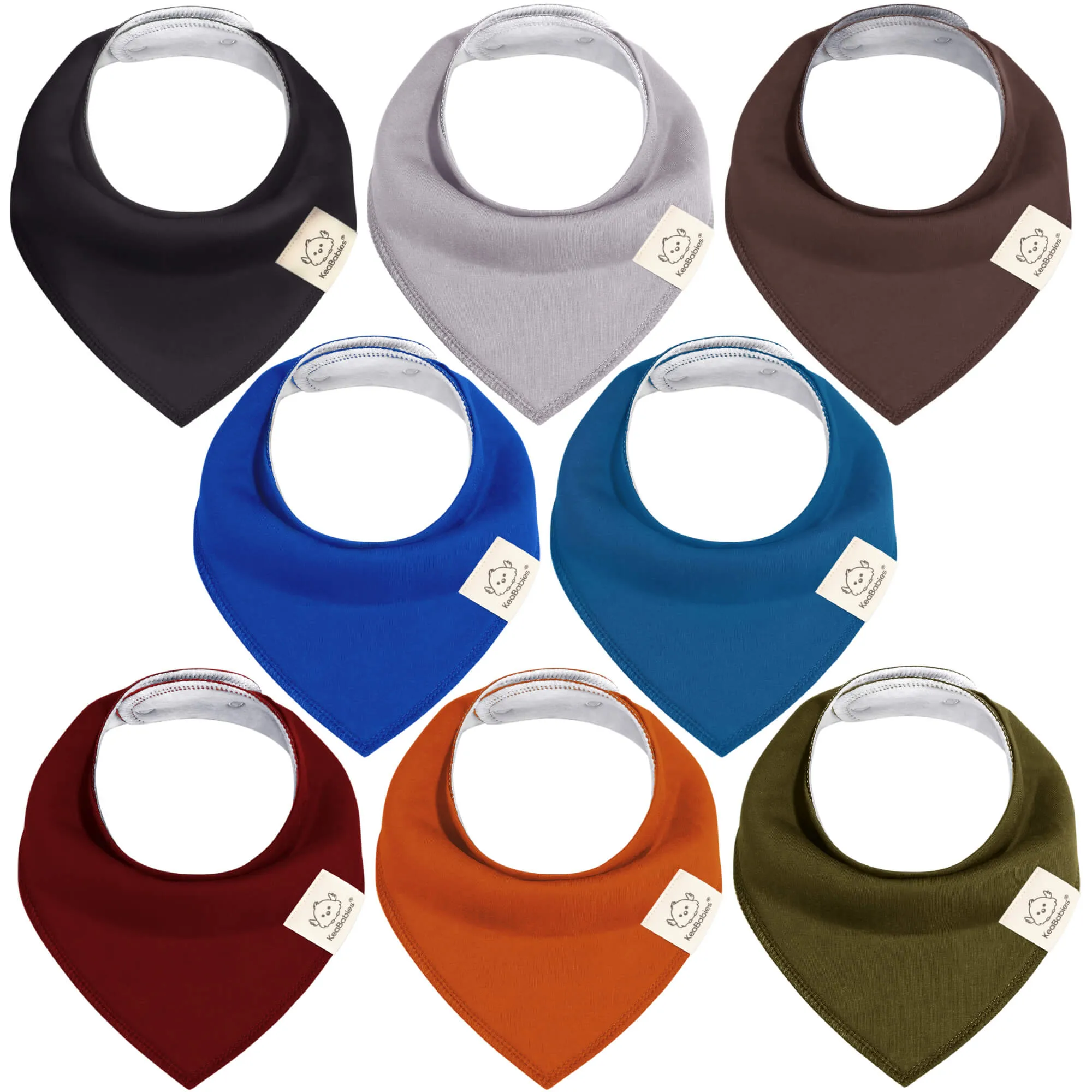 8-Pack Organic Bandana Bibs (Boy)