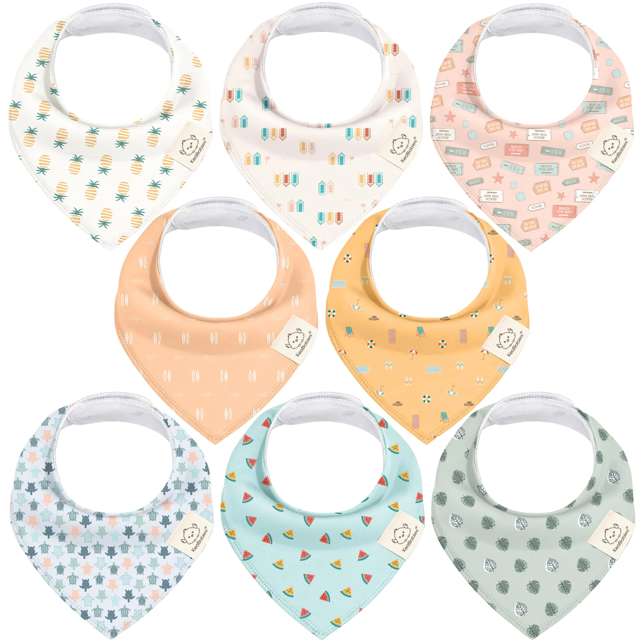 8-Pack Organic Bandana Bibs (Boy)