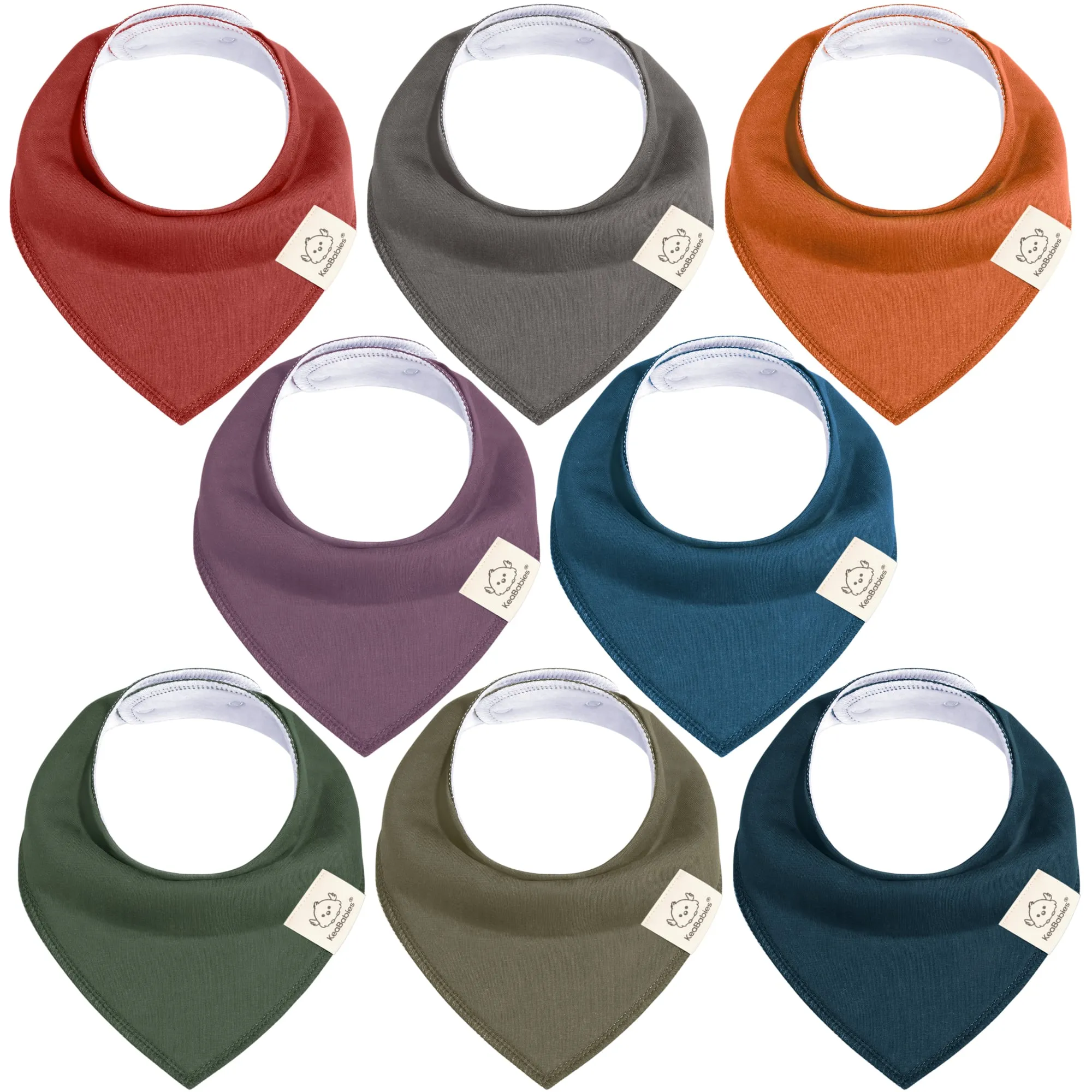 8-Pack Organic Bandana Bibs (Boy)