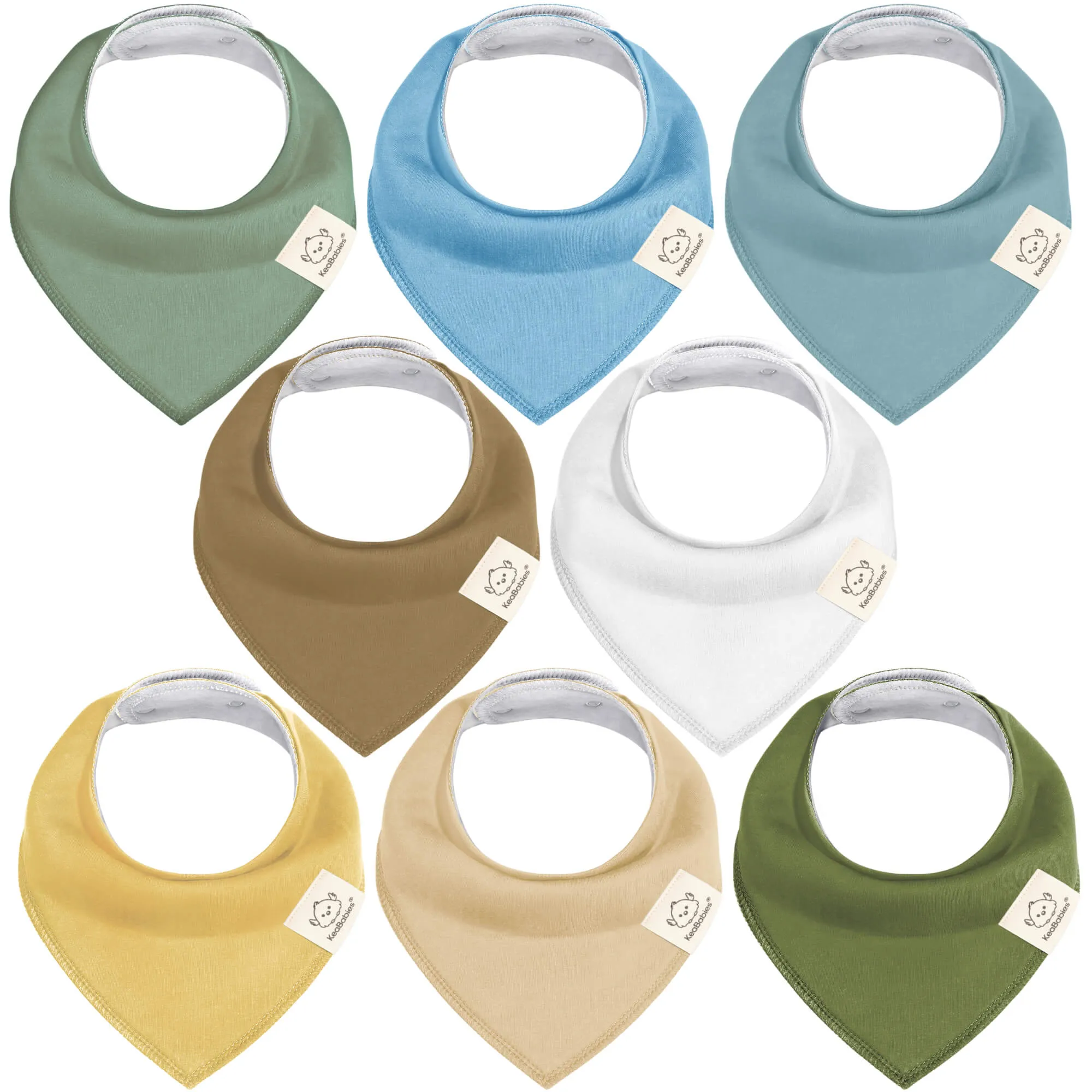 8-Pack Organic Bandana Bibs (Boy)