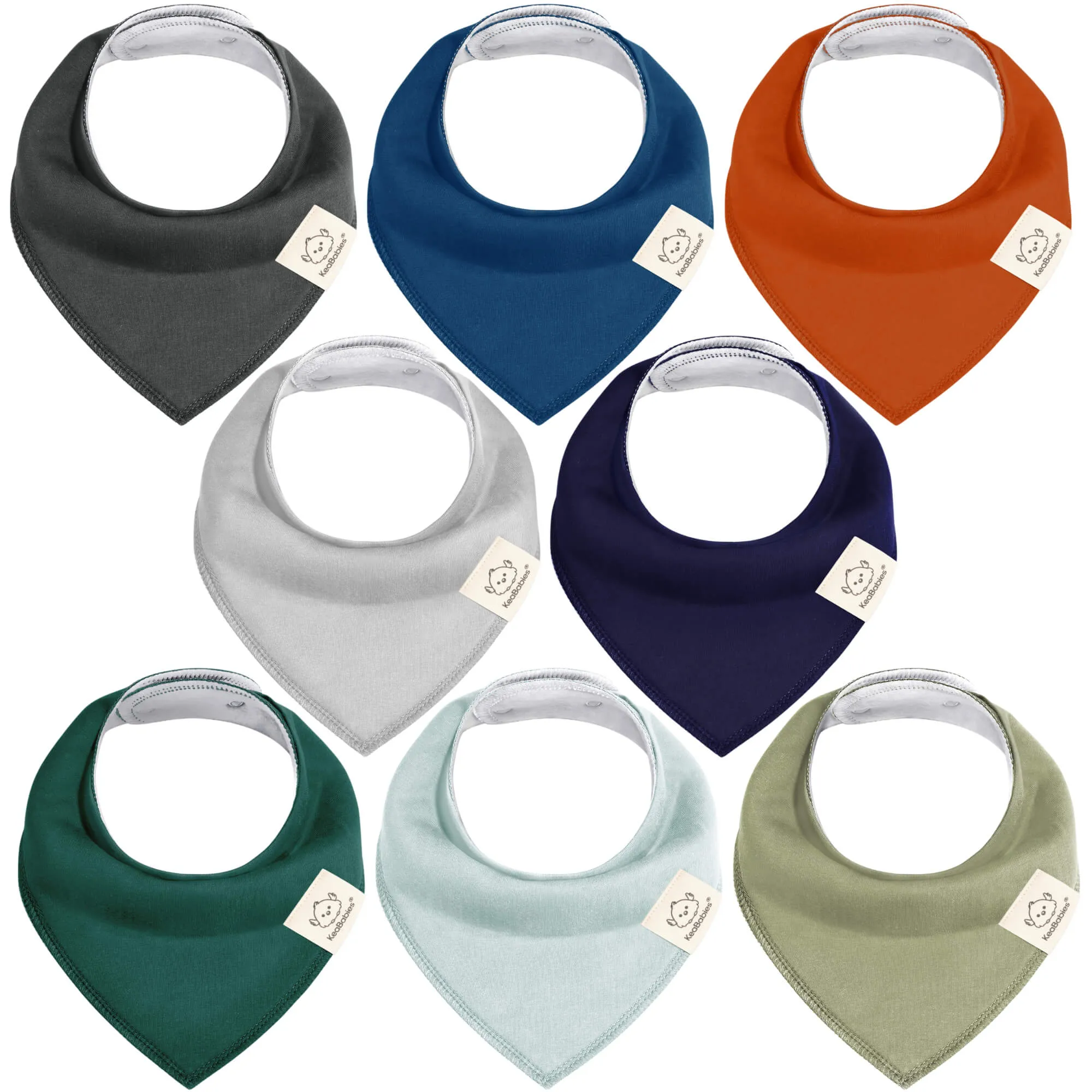 8-Pack Organic Bandana Bibs (Boy)