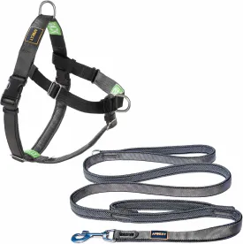 APDEX Easy Walk Freedom No Pull Dog Harness (Medium)   Two Handle Dog Leash 3/4'-6ft Set