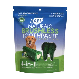 Ark Naturals Brushless Toothpaste Large Dental Chews for Dogs