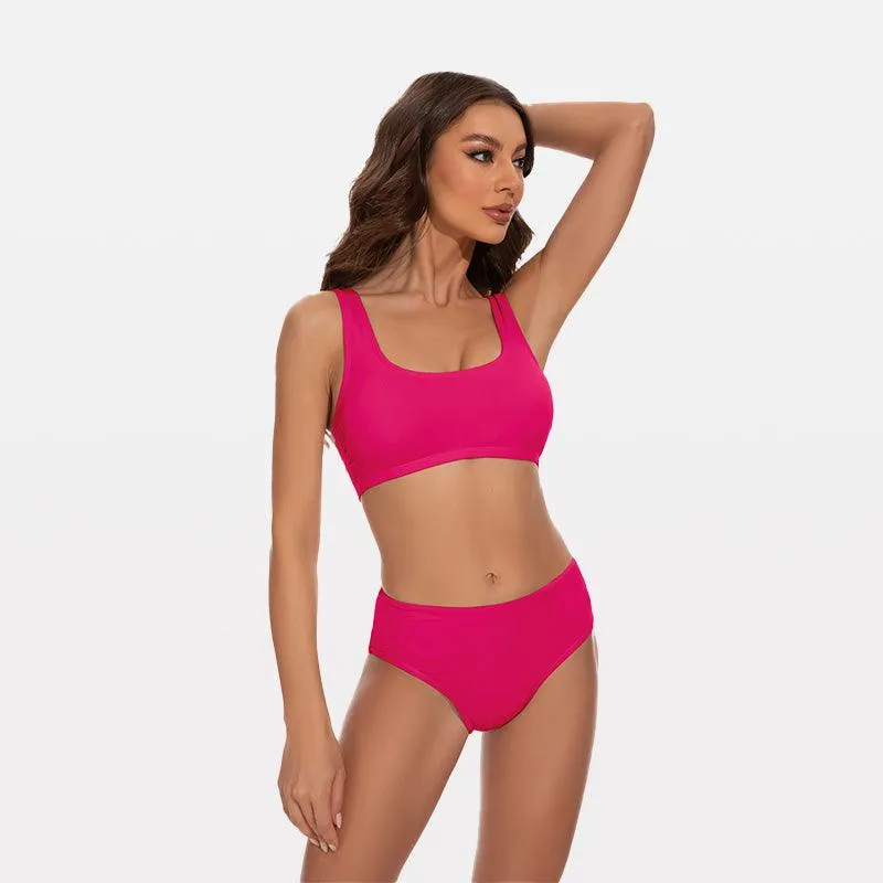 Beautikini Period Swimwear Two Piece Menstrual Leakproof Sporty Bikini Sets
