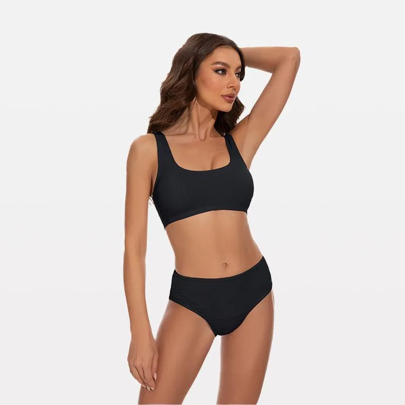 Beautikini Period Swimwear Two Piece Menstrual Leakproof Sporty Bikini Sets
