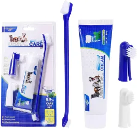 Best Dog Toothbrush & Toothpaste Kit for Whippet and Other Hound Dogs Dogs - Natural Ingredients Reduce Plaque, Whiten Teeth, Freshen Breath