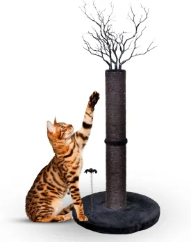 Black Cat Scratching Post  37 Cute Cat Scratching Post Featuring Durable Sisal, Spooky Tree Design & Spider Goth Cat Toys for Indoor Cats