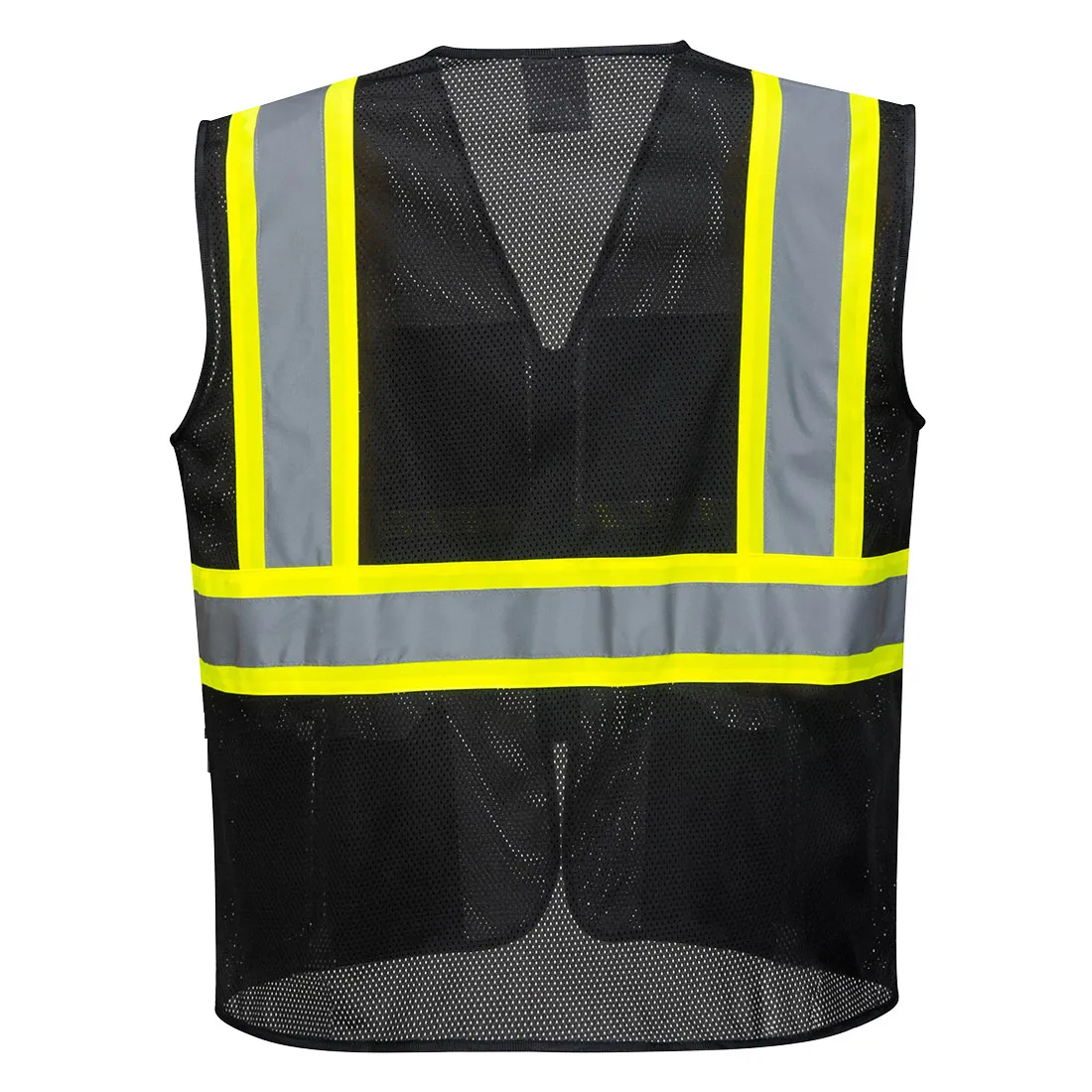Black Safety Vest | Reflective High Visibility with Pockets
