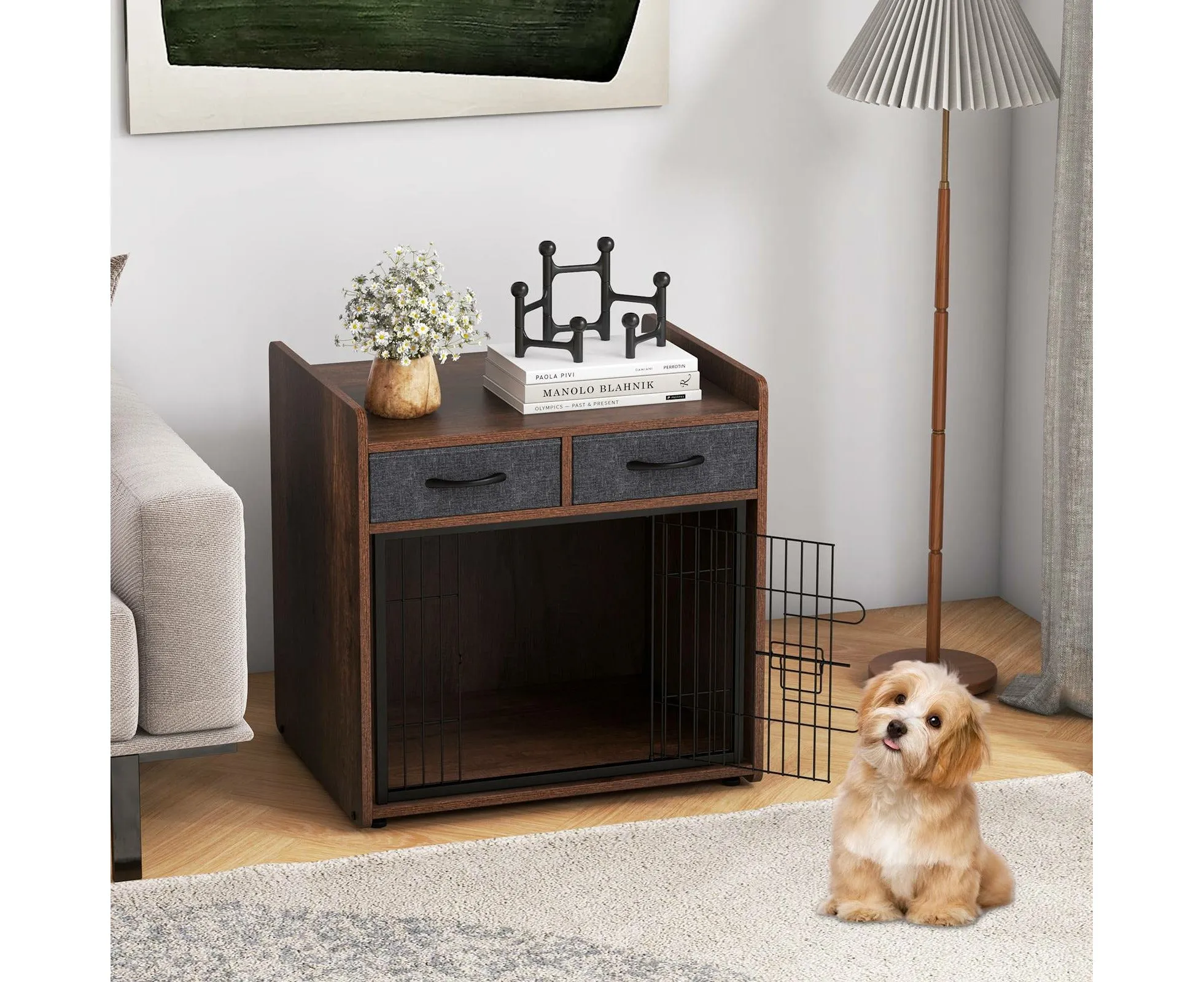 BRÉMIS Vault Dog Crate End Table