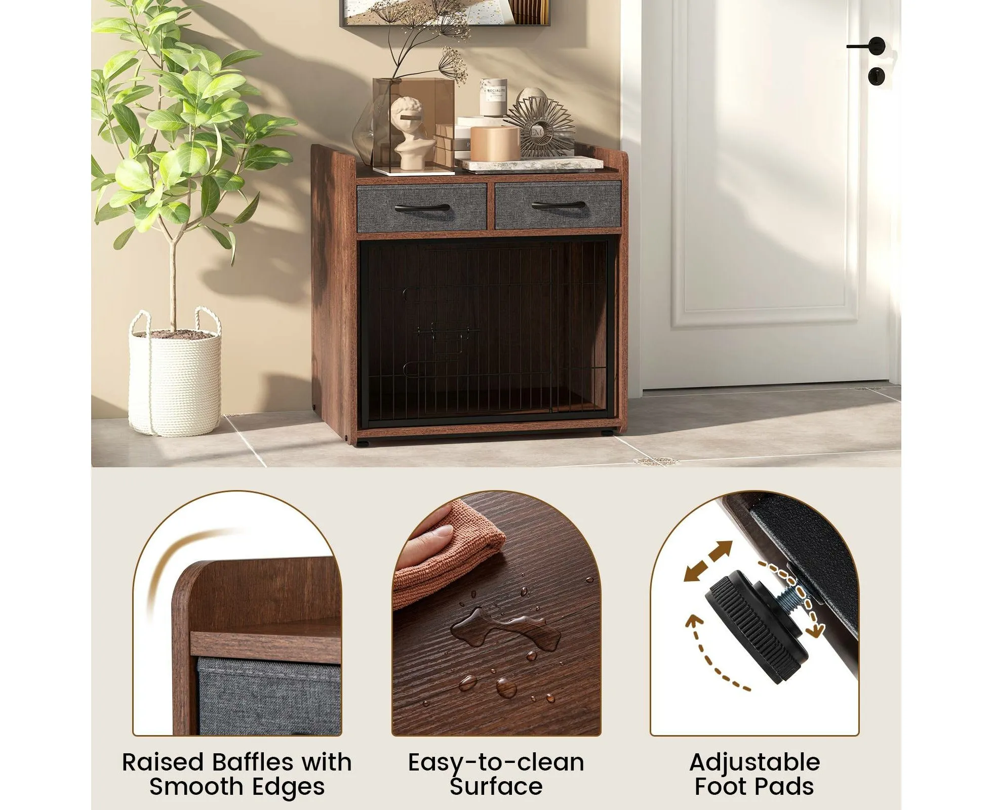 BRÉMIS Vault Dog Crate End Table