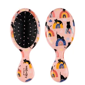 Cala Wet-N-Dry Mini Detangling Hair Brush (Cats Rainbows)