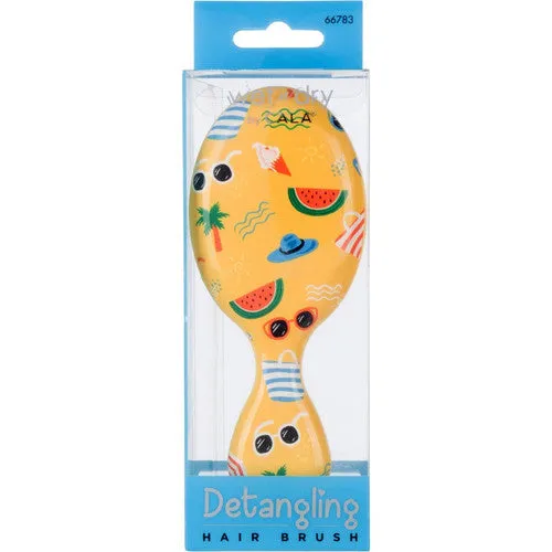 Cala Wet-N-Dry Mini Detangling Hair Brush (Tropical Vacation)