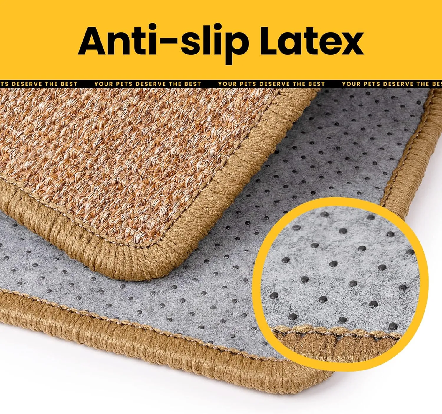 Cat Scratcher Mat,Natural Sisal Cat Scratch Pad,Horizontal Floor Cat Scratching Pads Rug for Indoor Cats Grinding Claws Nails,Cat Furniture Protector for Couch & Carpets & Sofas
