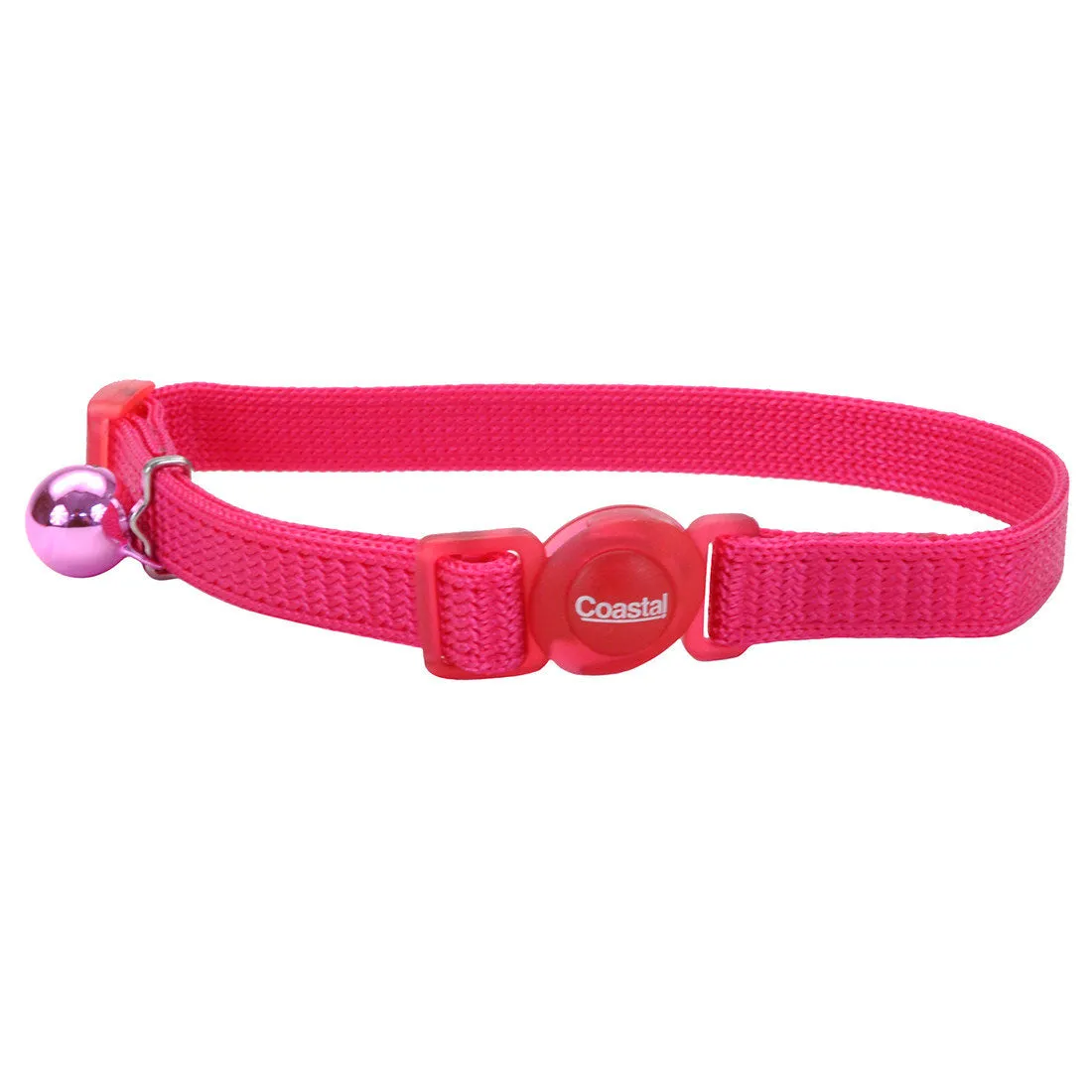 Coastal Safe Cat Adjustable Breakaway Cat Collar, Pink Flamingo