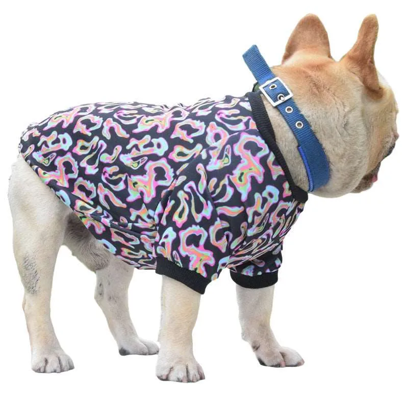 Colorful Camouflage Dog Shirt - Trendy Pet Apparel for All Seasons
