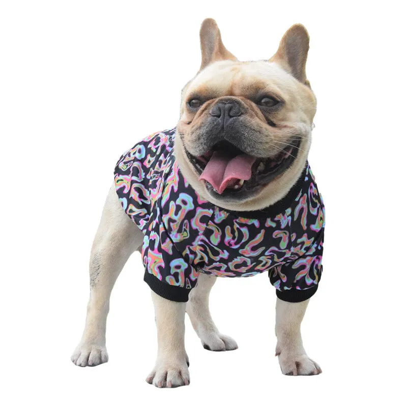 Colorful Camouflage Dog Shirt - Trendy Pet Apparel for All Seasons