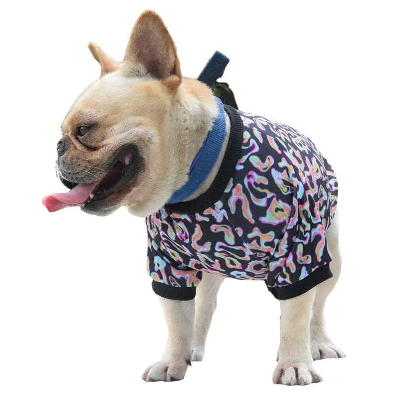 Colorful Camouflage Dog Shirt - Trendy Pet Apparel for All Seasons