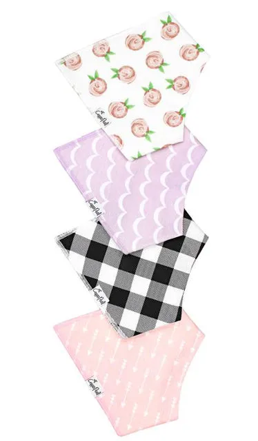 Copper Pearl Bandana Bibs for Girls