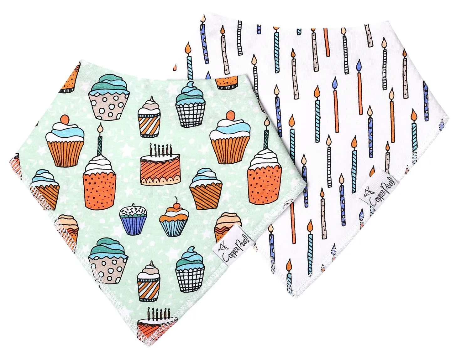 Copper Pearl Confetti Bandana Bib Set