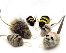 CYOIDAI Litterboy Critter Pack Combo Mice-Bee - Cat Mouse Toy Accessory Fits Popular Wand Toys