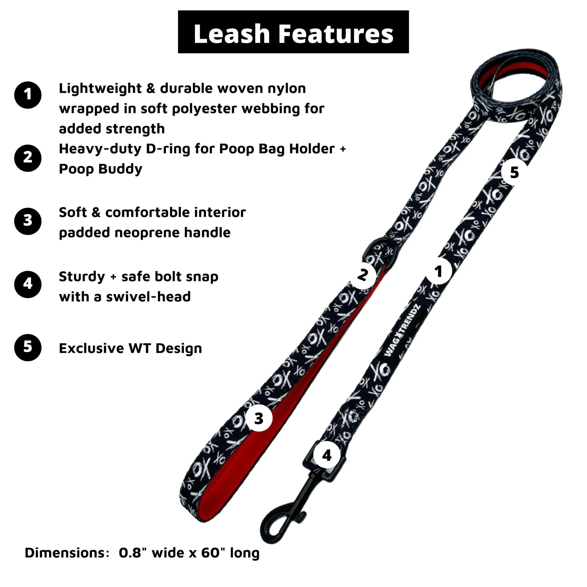 Dog Collar, Harness and Leash Set | XO Hugs & Kisses