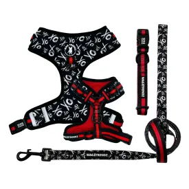 Dog Collar, Harness and Leash Set | XO Hugs & Kisses