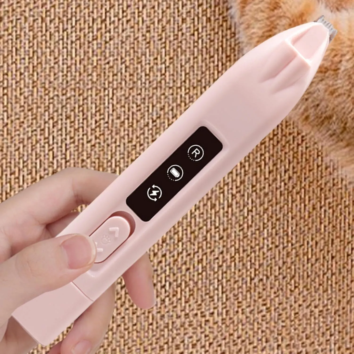 Dog Paw Trimmer - Low Noise Dog Clippers with LED Light | Rechargeable Cordless Electric Grooming Clippers | Nail Grinder Shaver | Shaver Grooming Supplies for Pet Cats Dogs