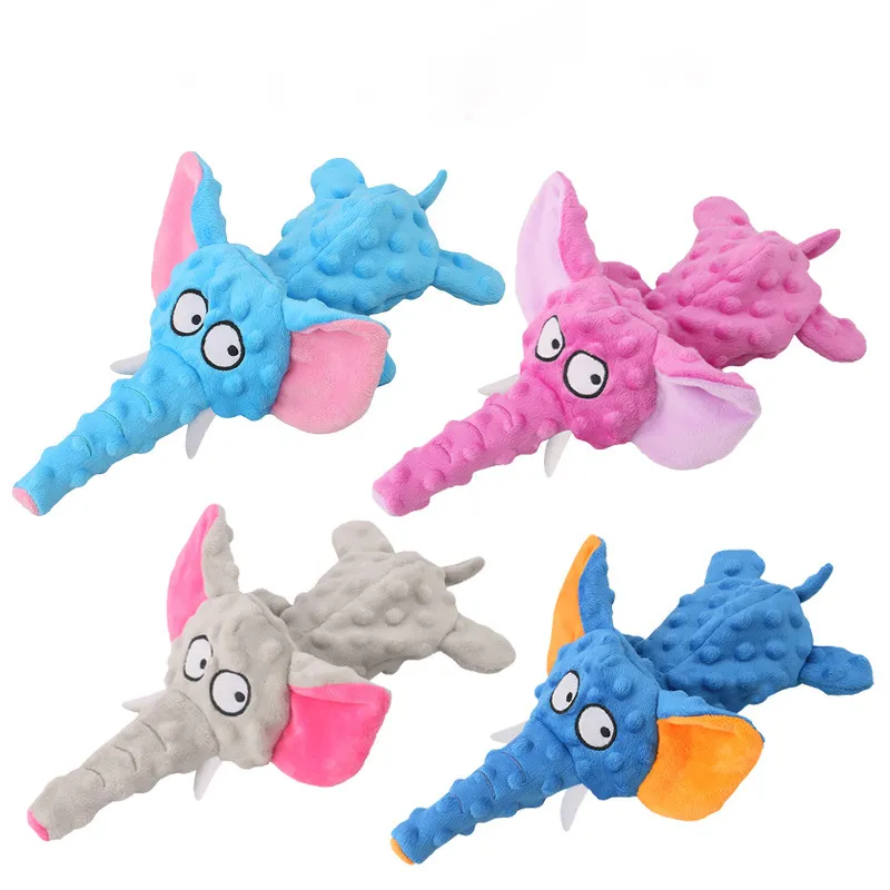 Durable Elephant Plush Chew Toy