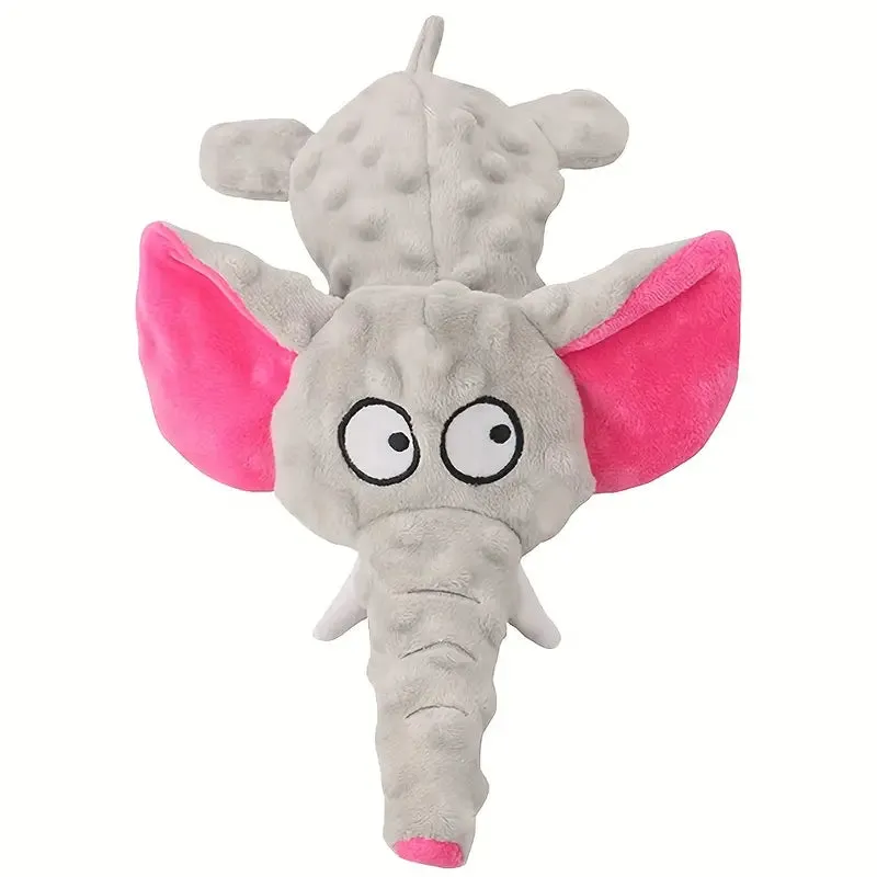 Durable Elephant Plush Chew Toy