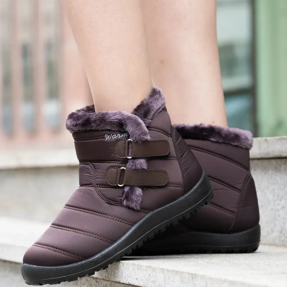 Dyavor Orthopedic Boots For Women Waterproof Non-Slip Soles Warm Fur Plush Winter Boots