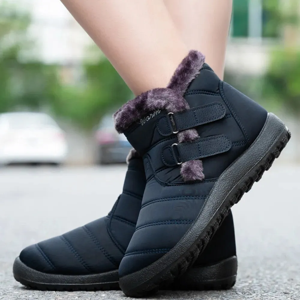 Dyavor Orthopedic Boots For Women Waterproof Non-Slip Soles Warm Fur Plush Winter Boots