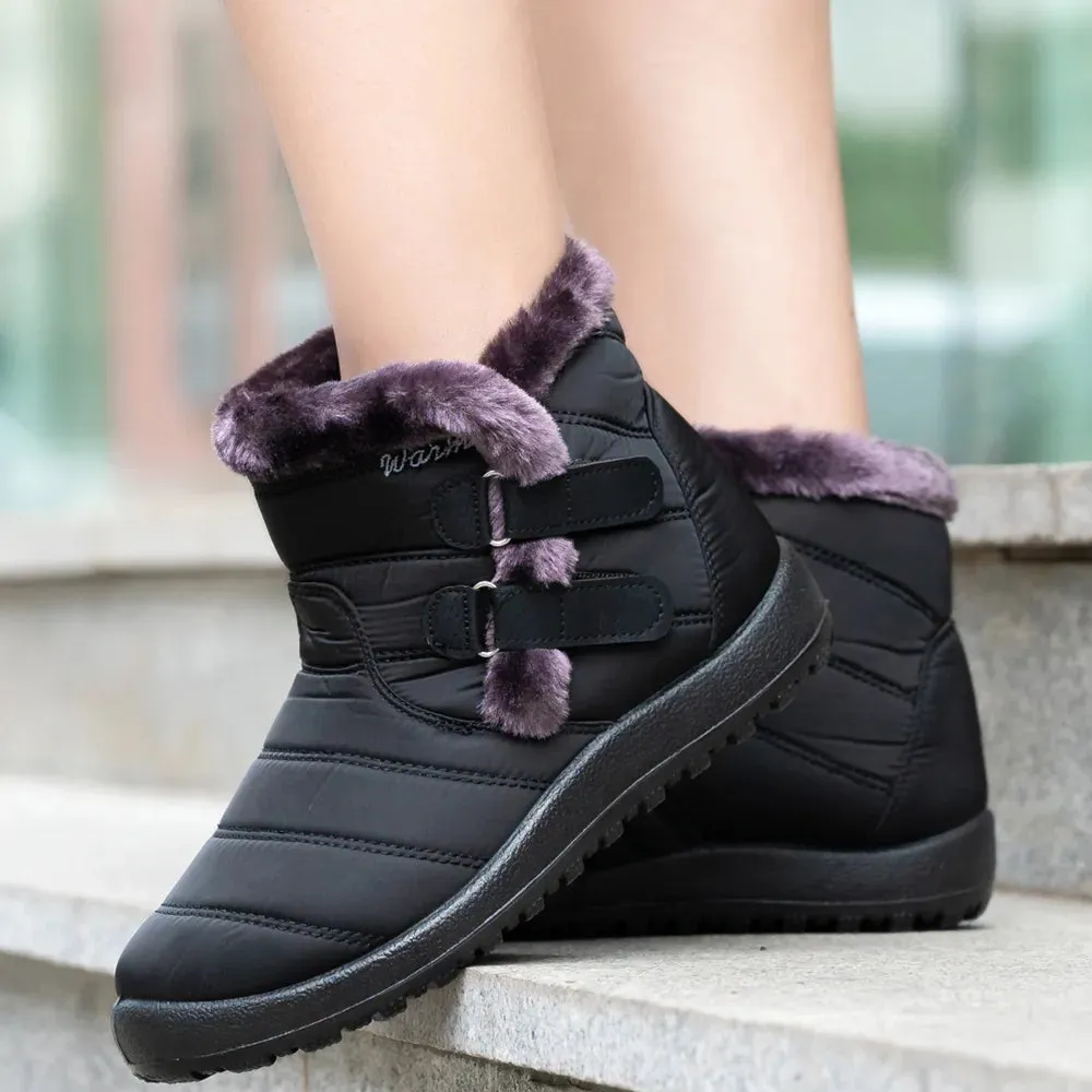 Dyavor Orthopedic Boots For Women Waterproof Non-Slip Soles Warm Fur Plush Winter Boots