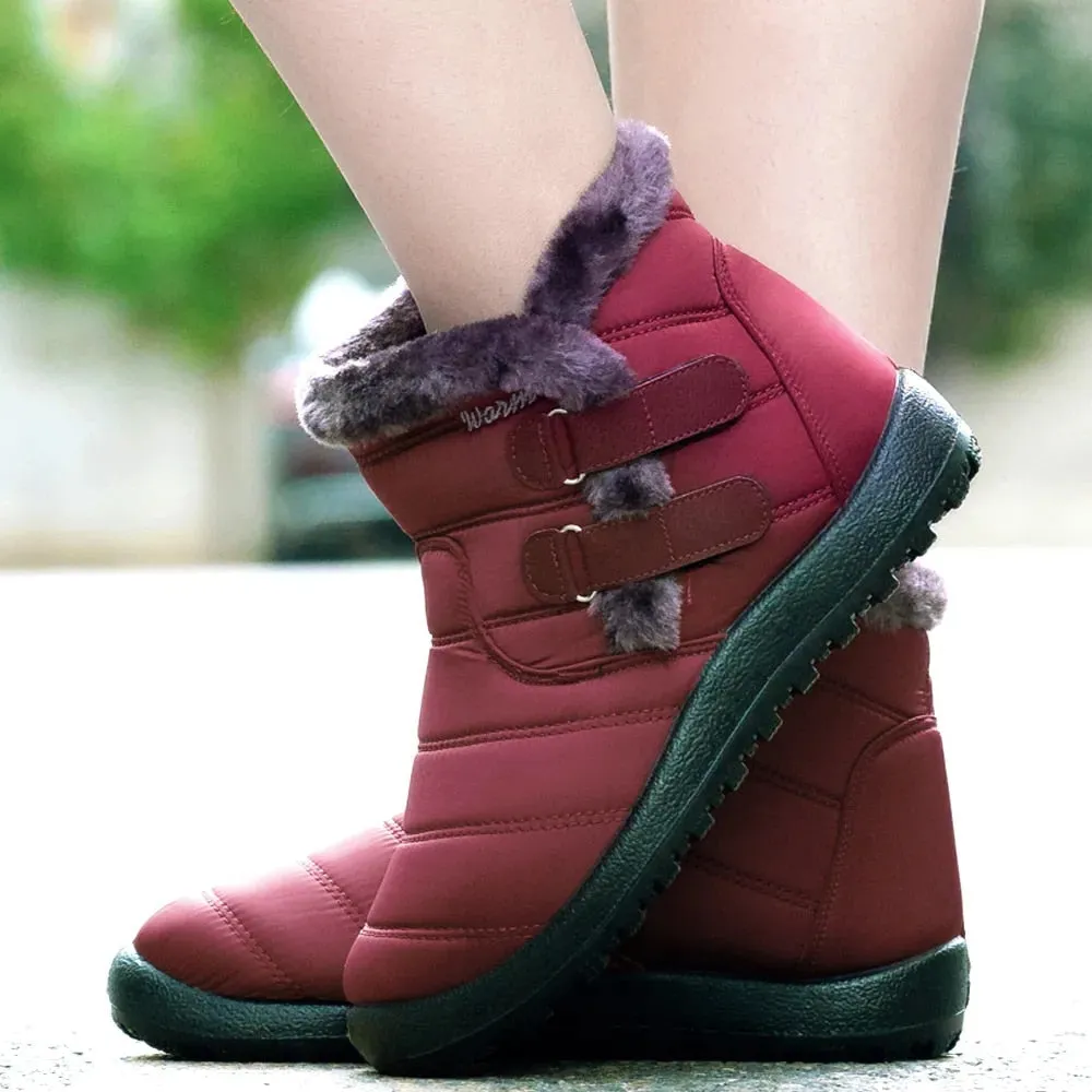 Dyavor Orthopedic Boots For Women Waterproof Non-Slip Soles Warm Fur Plush Winter Boots