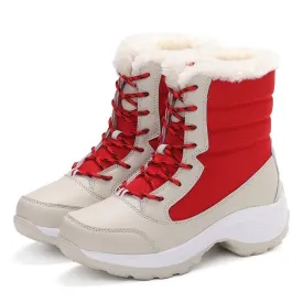 Dyavor Women Thick Fur High Heel Orthopedic Boots