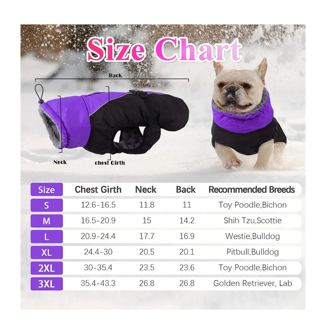 Extra Warm Dog Coat Reflective