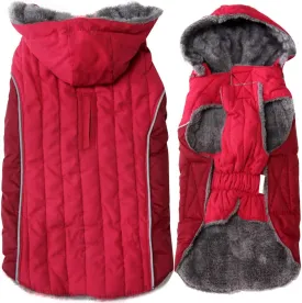 Fleece Dog Hoodie for Small Dogs Super Warm Puppy Jacket for Cold Winter Dog Coats,Red S
