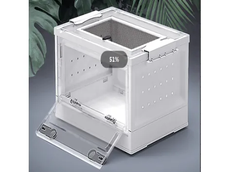 Foldable Pet Terrarium Large White 55*32*31cm