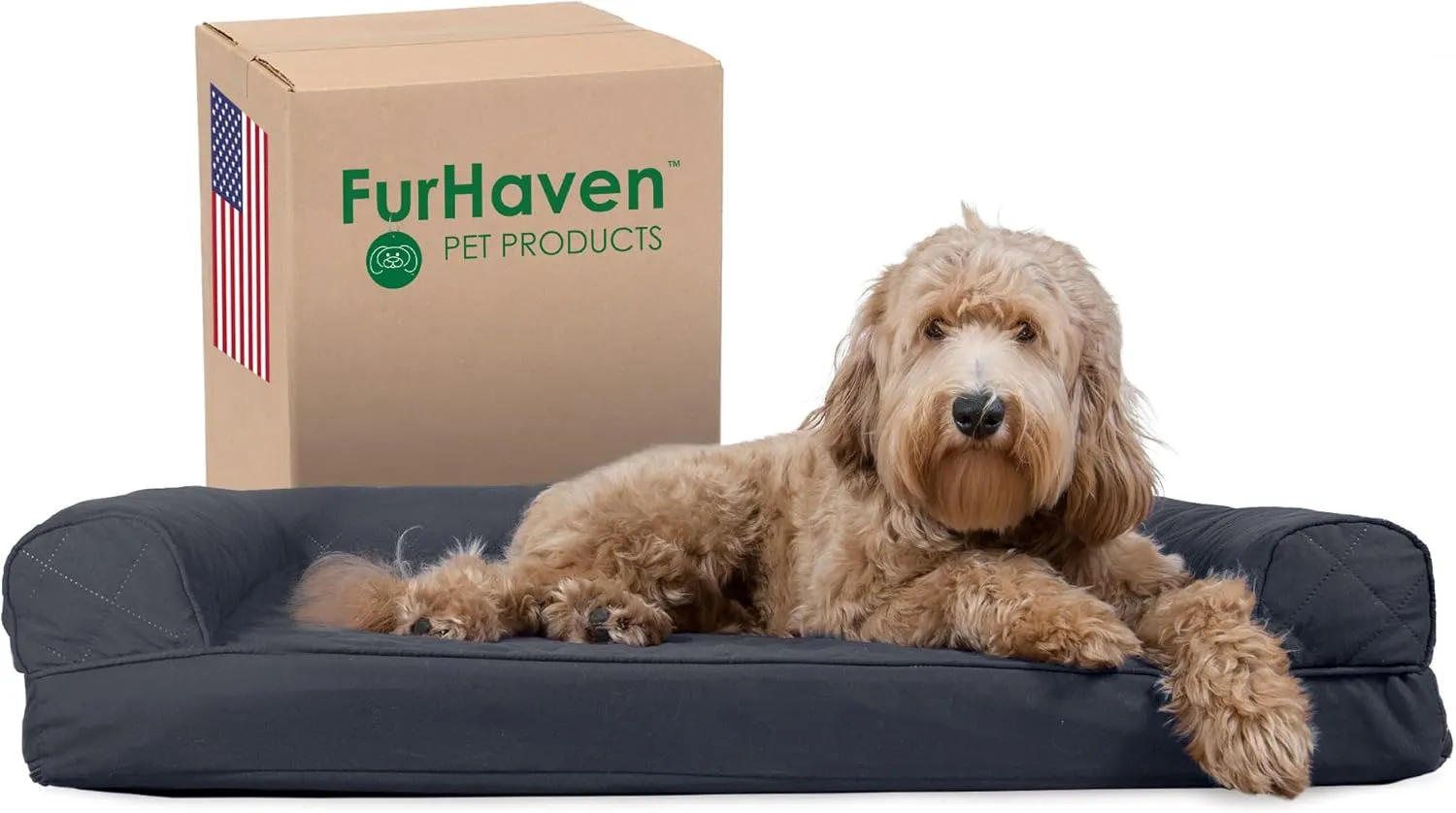 Furhaven Cooling Gel Dog Bed For LargeMedium Dogs Iron Gray Large