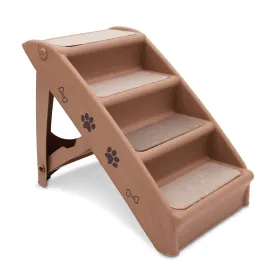 Furtastic 50cm Foldable Pet Step Ladder Stairs (Brown)