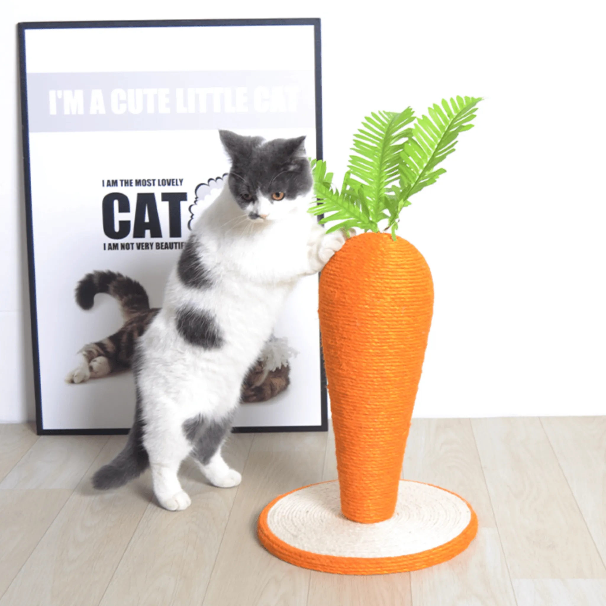 Giant Carrot Scratching Pole For Cats