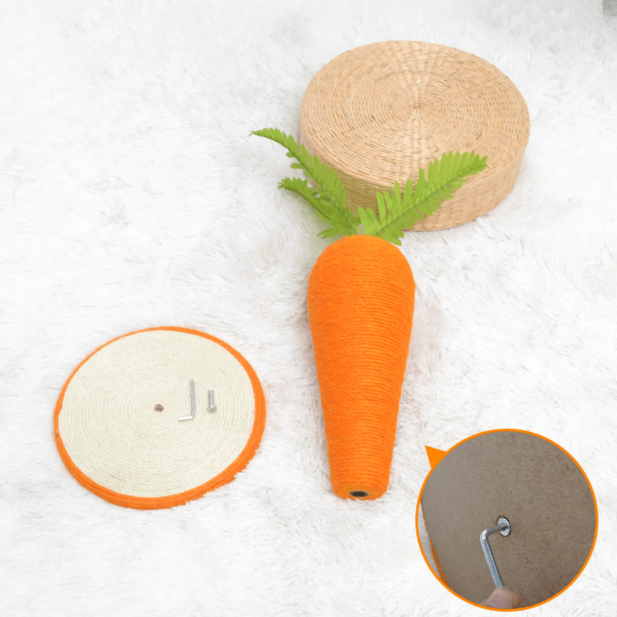 Giant Carrot Scratching Pole For Cats