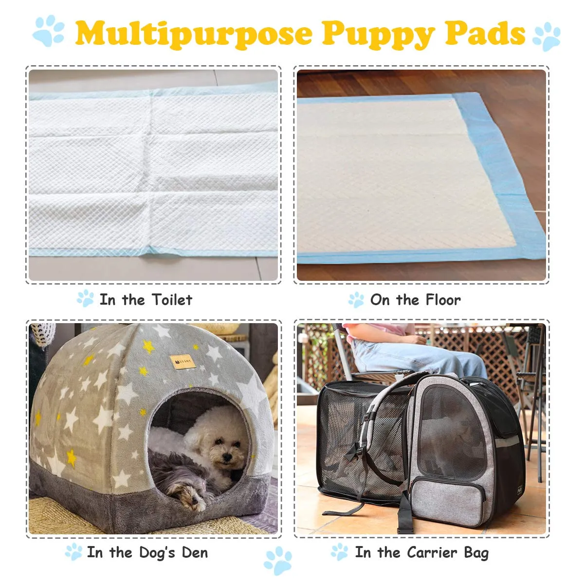 Giantex Puppy Pee Pads 150 Count, 36''x24'' Dog Potty Pads, Powerful Absorbency, 5-Layer Design, Leak-Proof Disposable Pet Piddle Training Pad for Dogs Doggie Cats Rabbits