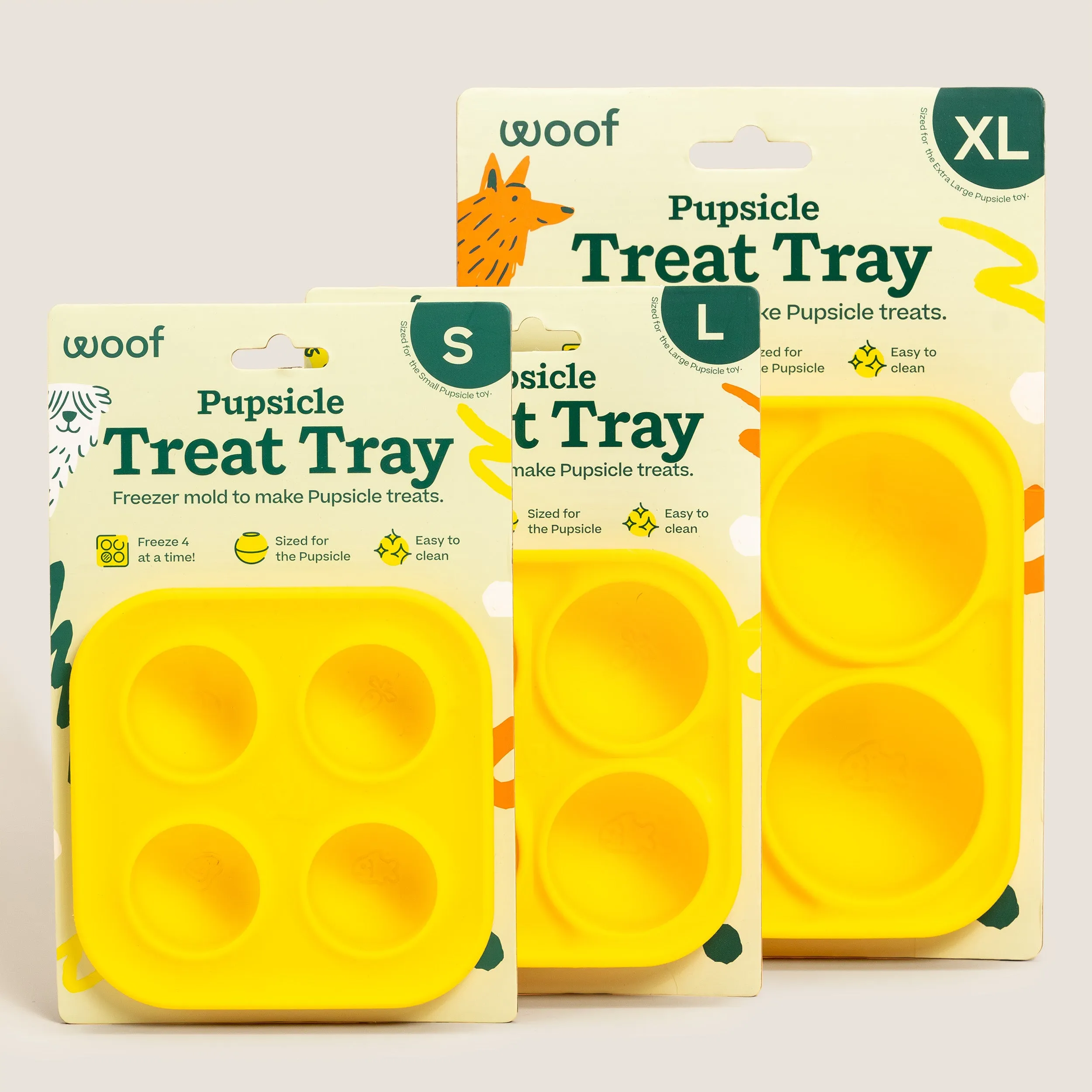 Green Pupsicle Enrichment & Durable Treat Dispenser Toy for Dogs   Treat Tray Combo - 3 Sizes