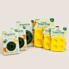 Green Pupsicle Enrichment & Durable Treat Dispenser Toy for Dogs   Treat Tray Combo - 3 Sizes